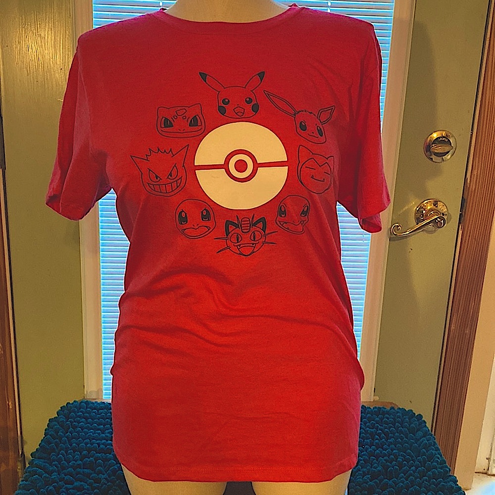 Pokémon Shirt Medium Gender-Neutral Graphic T-Shirt Red - NWOT
